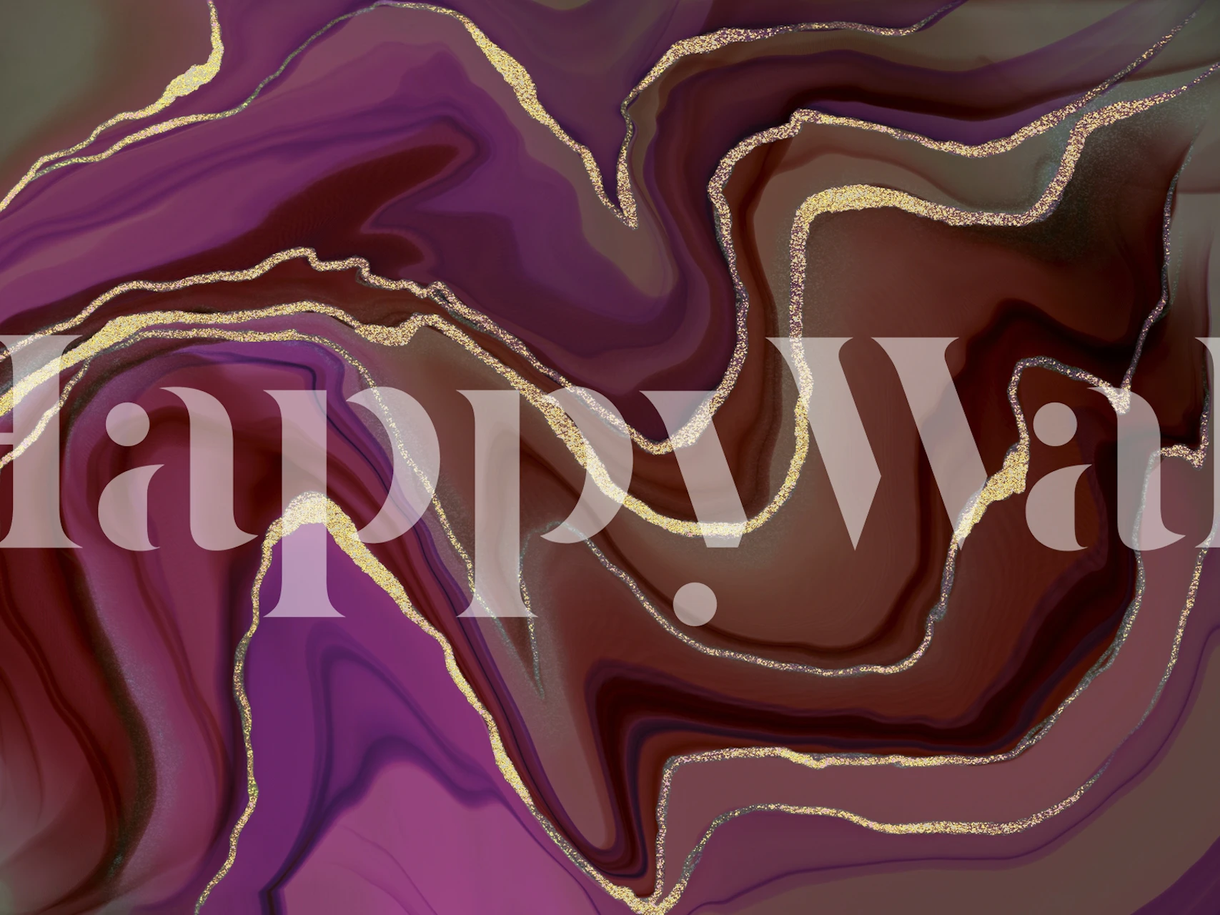 Fototapete im Ombre-Stil aus Kunstmarmor in Rot und Rosa mit luxuriösen Wirbeln aus Rot und Rosa in einem marmorähnlichen Muster