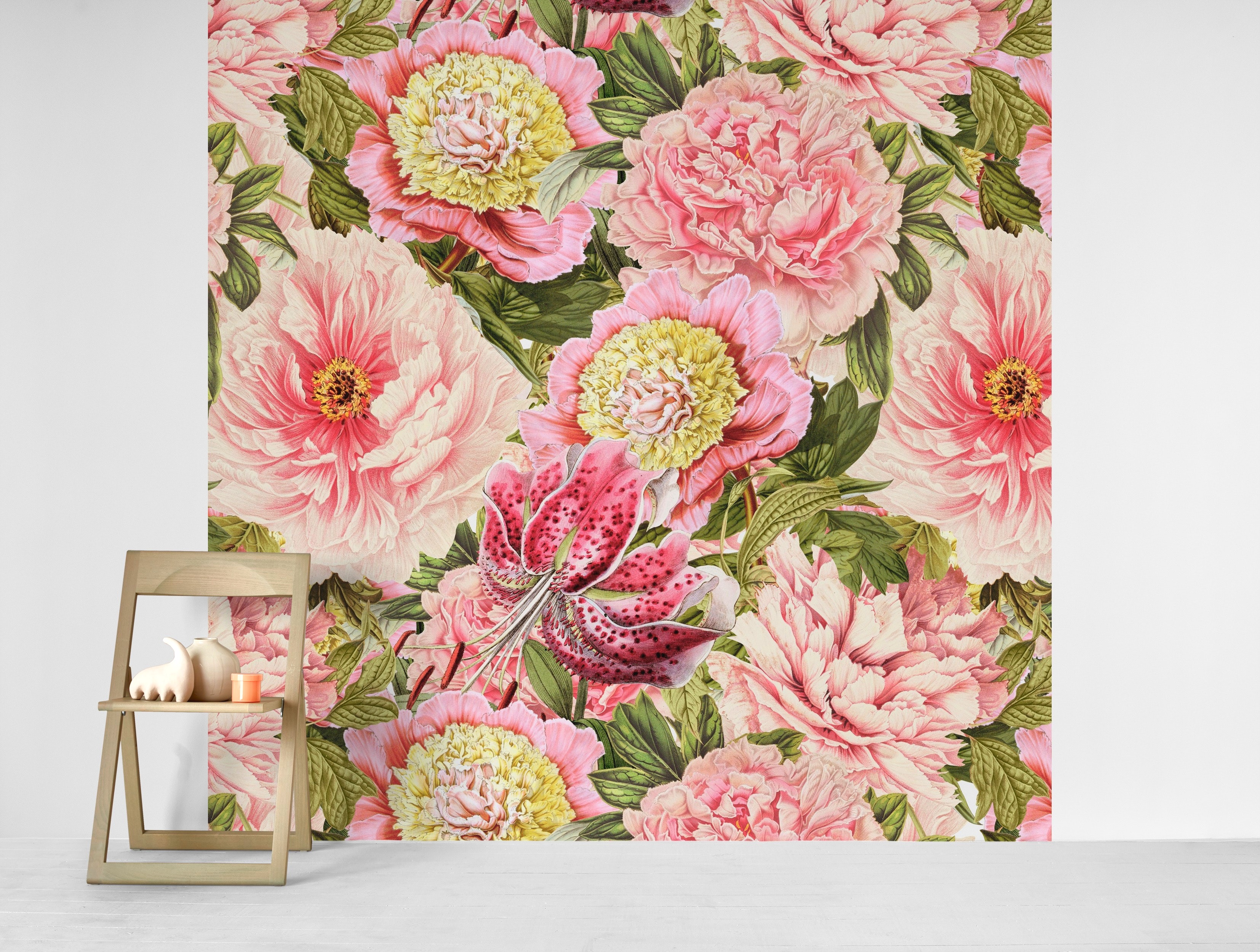 Buy Vintage Peonies Flowers And Lily Wall Mural Free Us Shipping