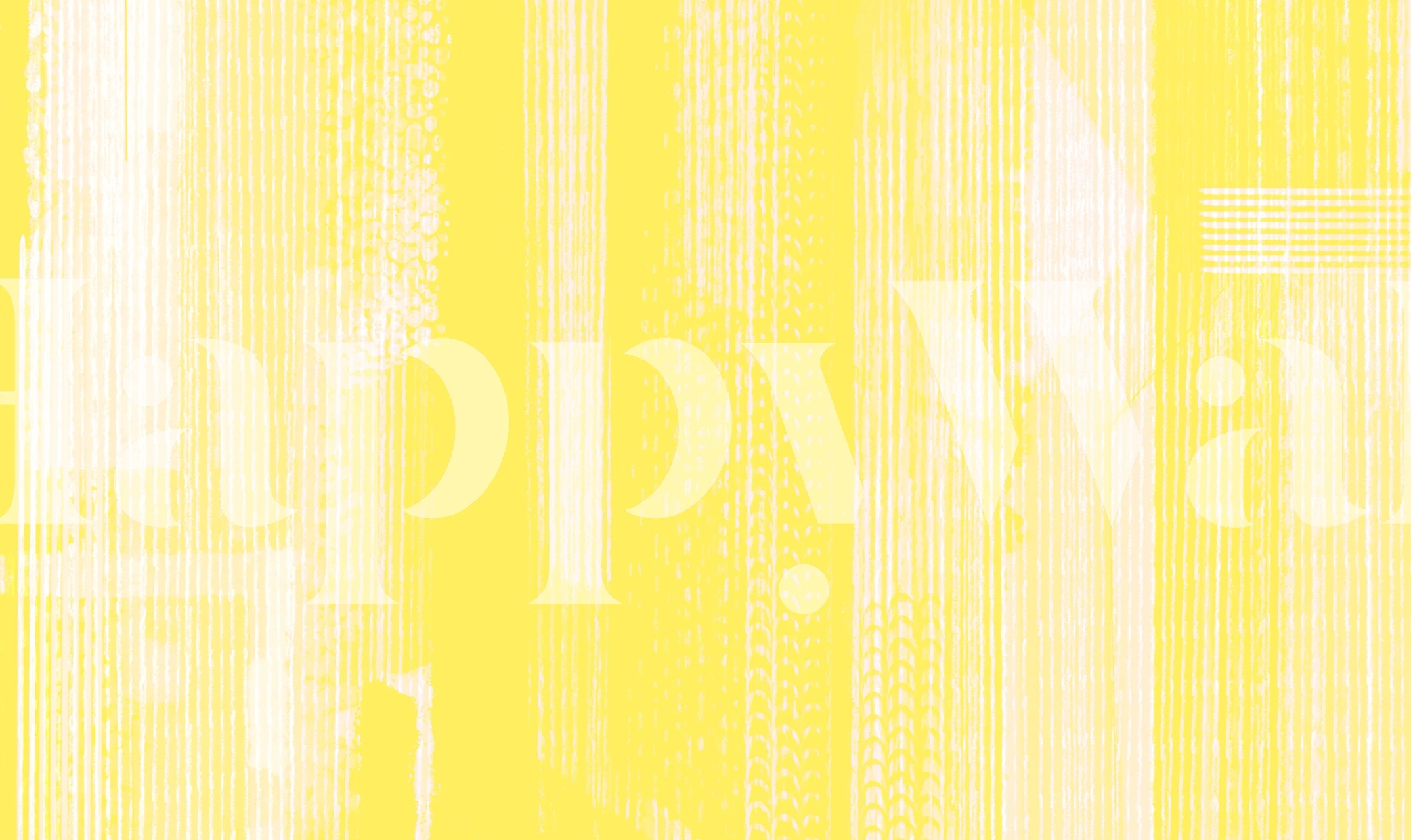 Sunny yellow abstract wallpaper in a room