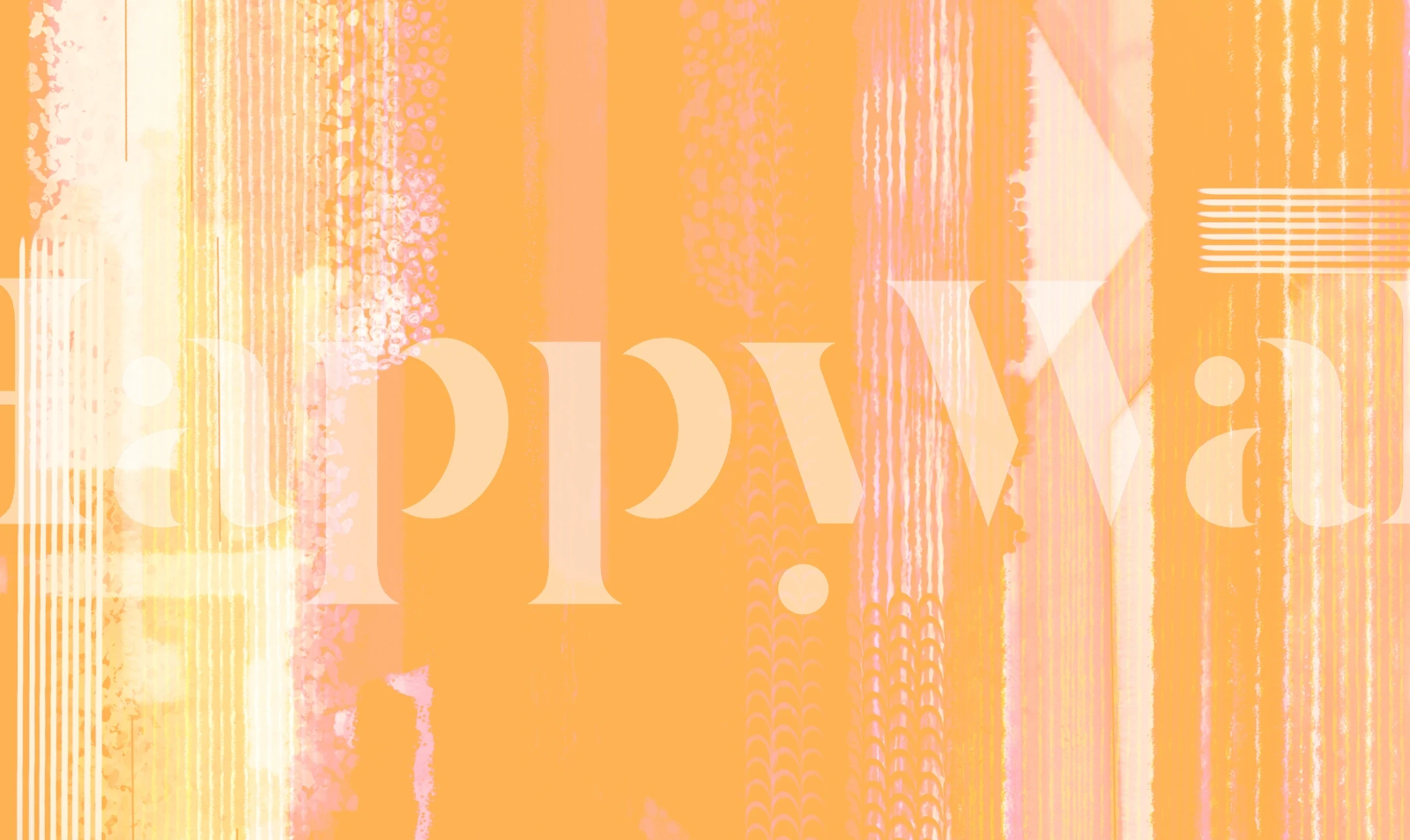 Bright orange abstract geometric lines wallpaper