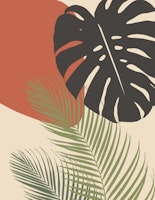 Minimal Monstera Palm 9 ταπετσαρία