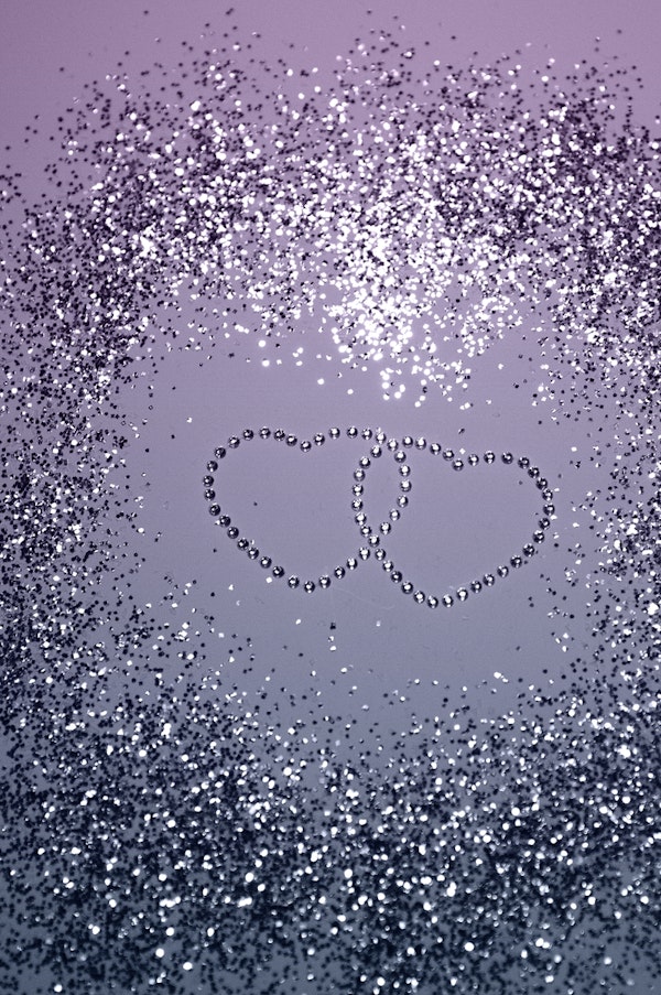 Lavender Navy Blue Hearts 1