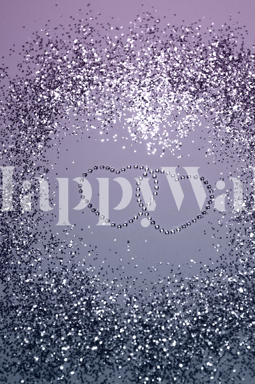 Lavender Navy Blue Hearts wallpaper in a room