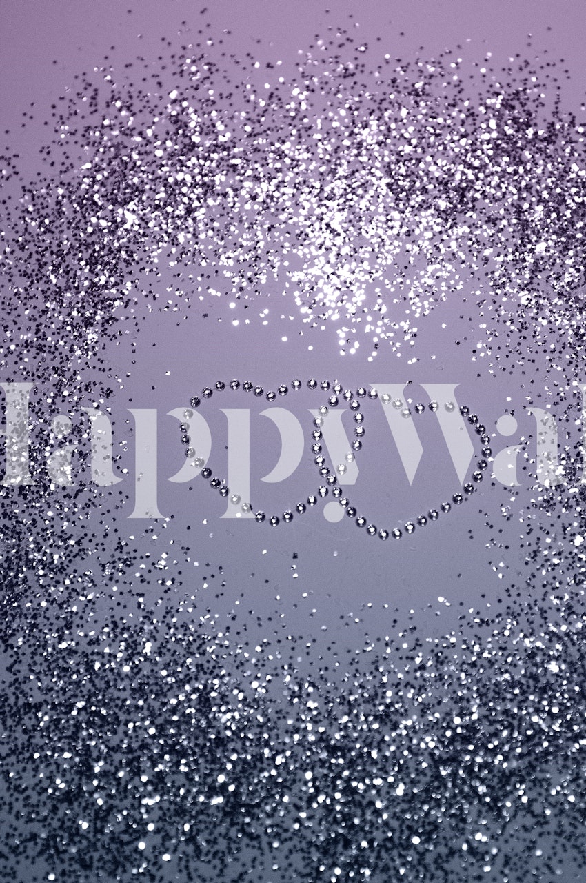 Lavender Navy Blue Hearts wallpaper in a room