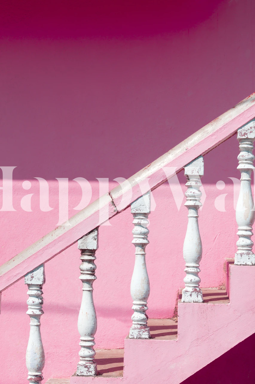 Tapeta Pink stairway v pokoji