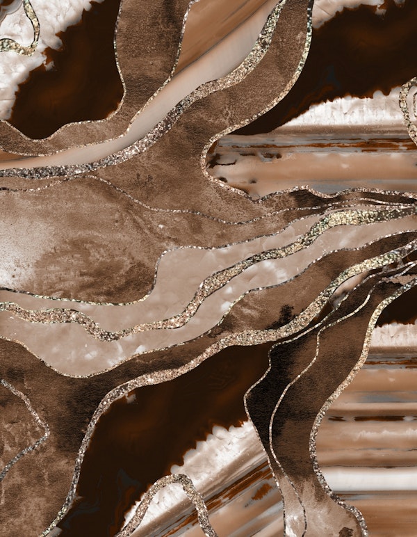 Brown Marble Agate Gold 1