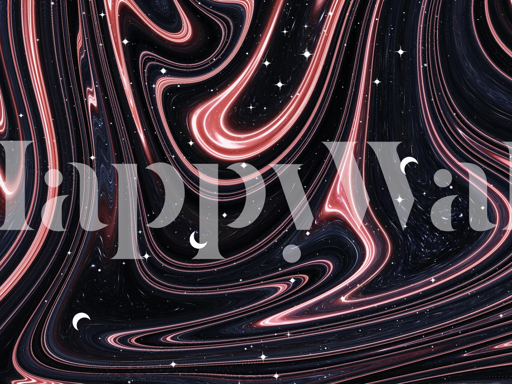 Marbled wallpaper design in a modern room