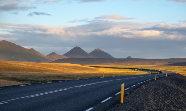 Lonely Road in Iceland