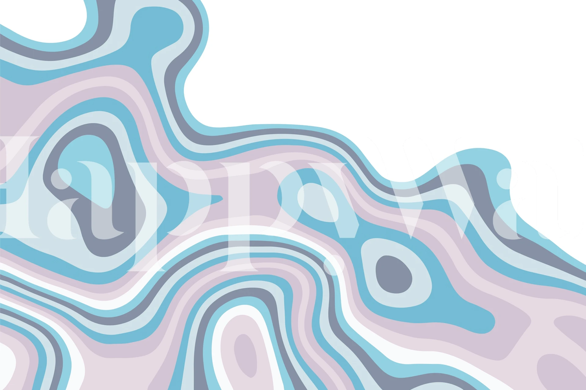 Abstract organic shapes in blue and lavender colors wallpaper