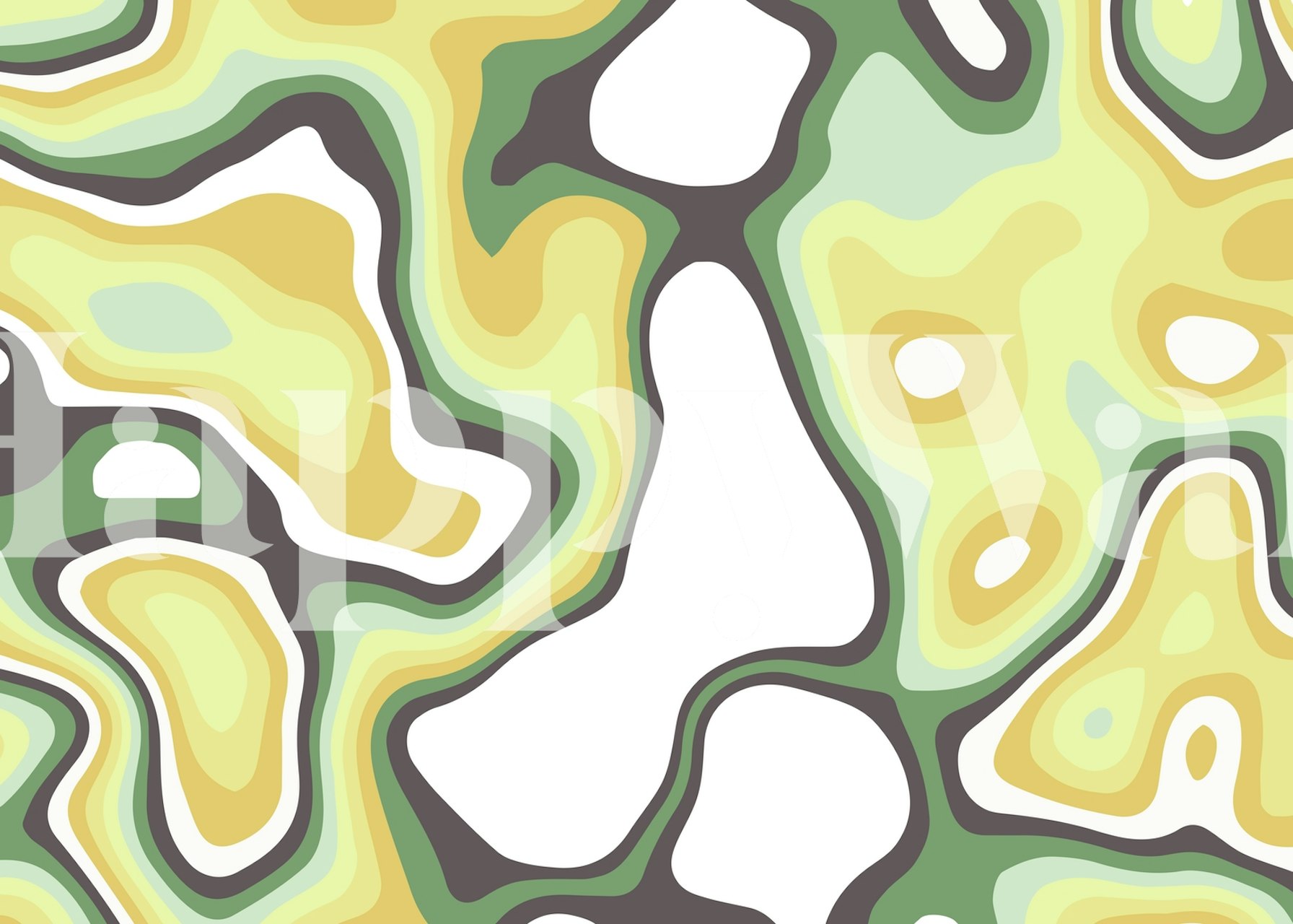 Abstract Organic IV Tapete in einem Raum angezeigt