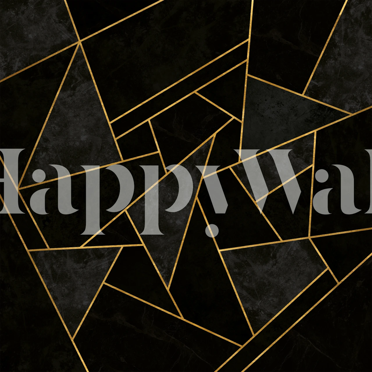 Cracked Night - Black Mosaic tapet i et rom