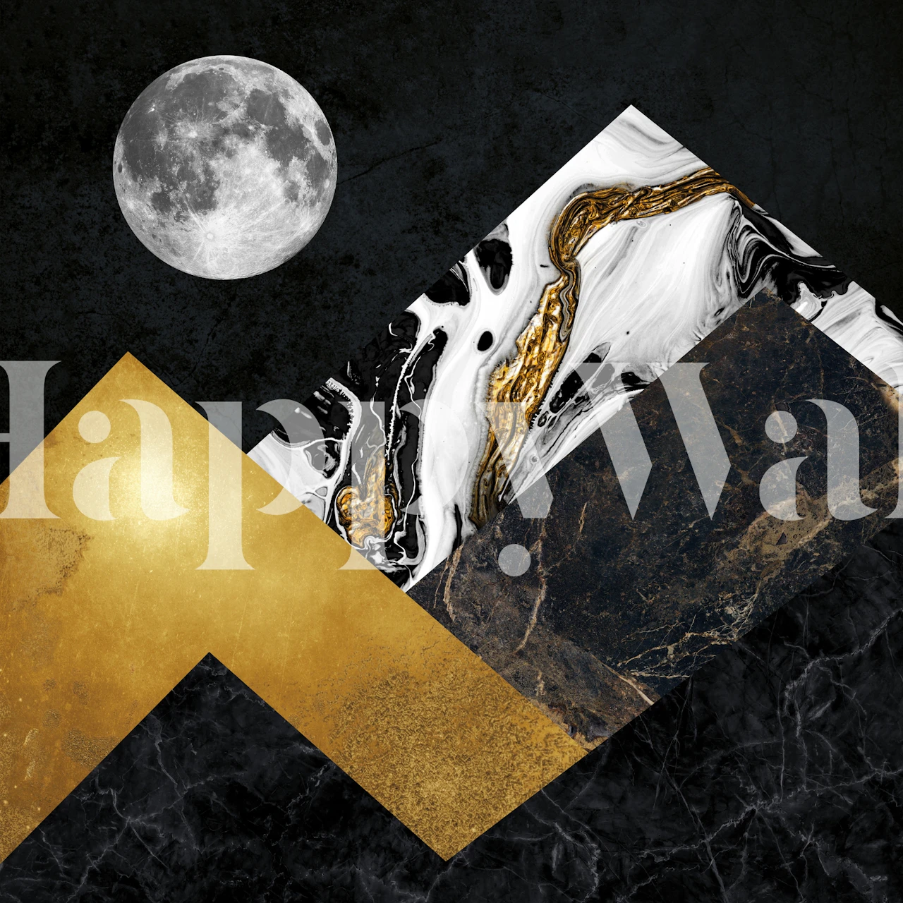 Magical Mountains and Moon tapetti huoneessa