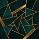 Dark Teal and Gold Mosaic