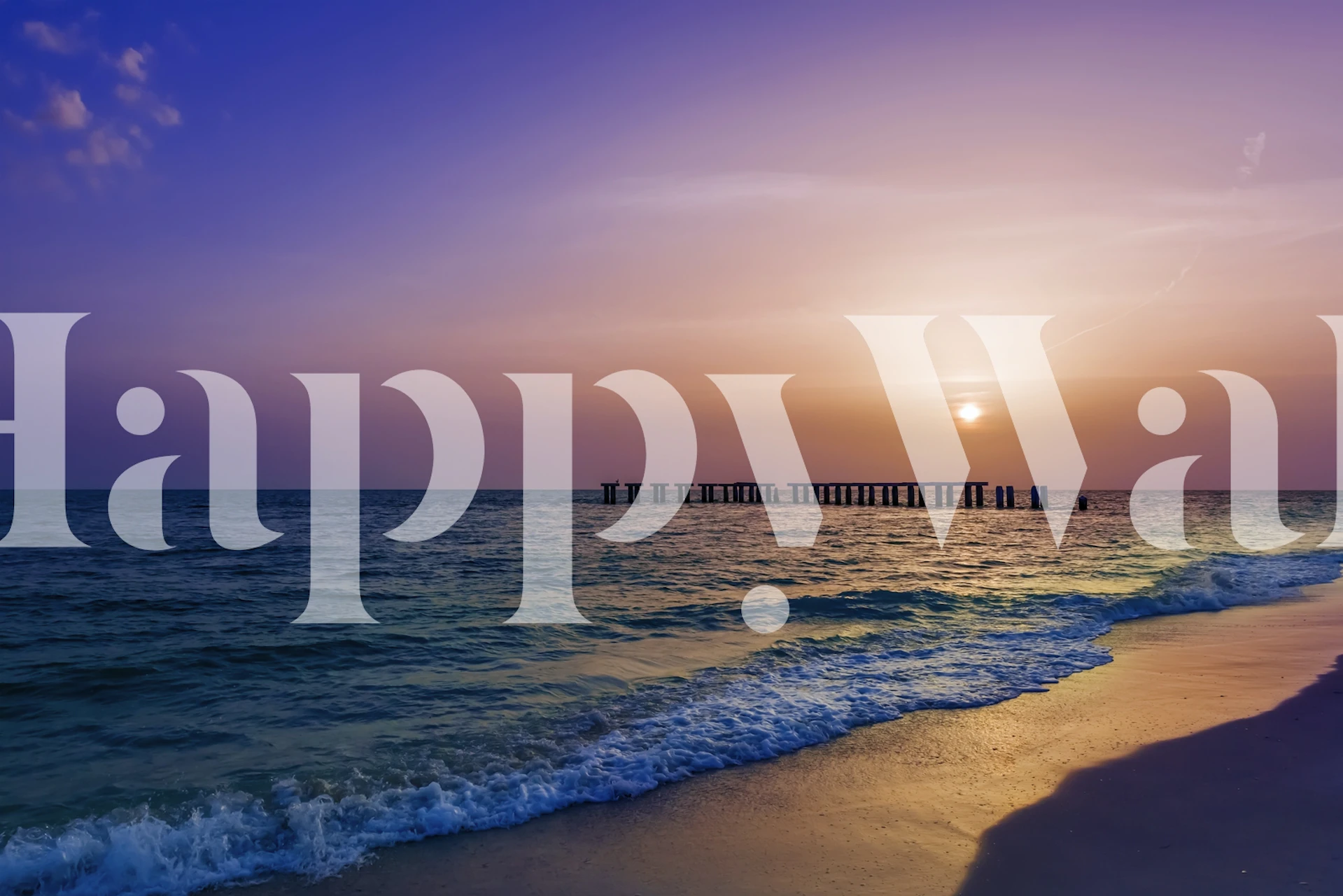 Lovely Florida sunset wallpaper on display