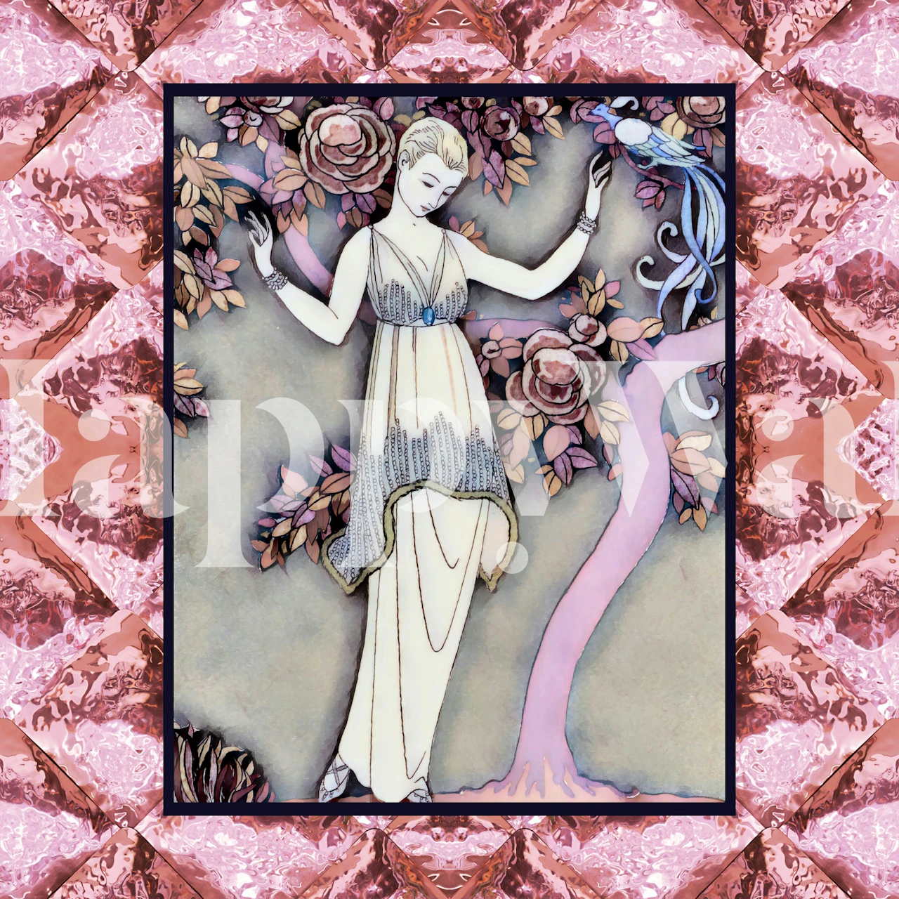 Art Deco Glamour tapet i et rom