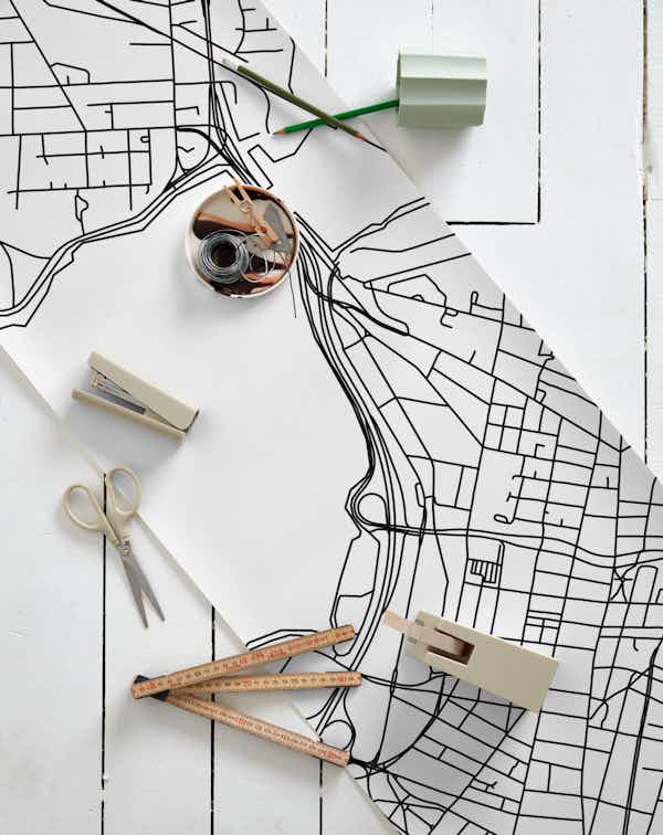 Portland Maine Map wallpaper Happywall