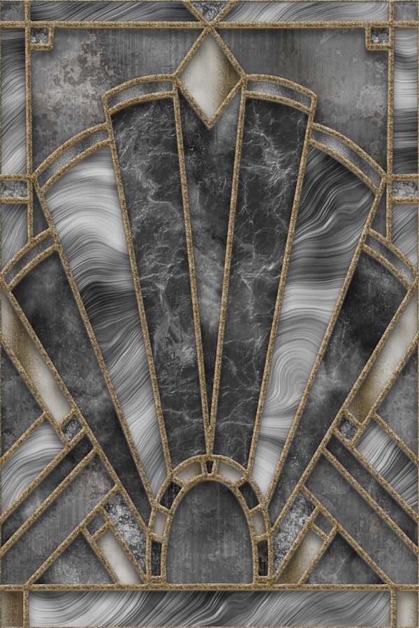 Art Deco Stained Glass Window