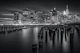 Monochrome Manhattan Skyline