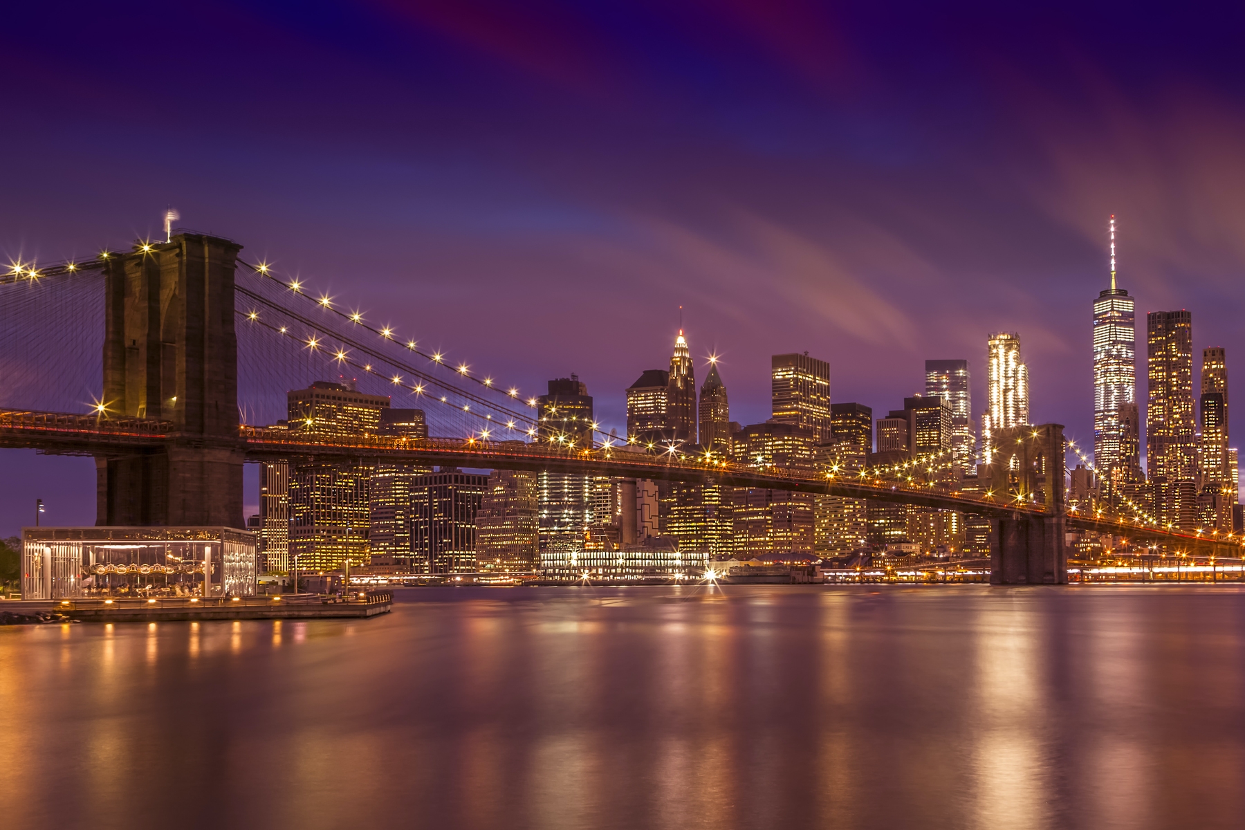 New York City Sunset Tapet Fototapet Happywall