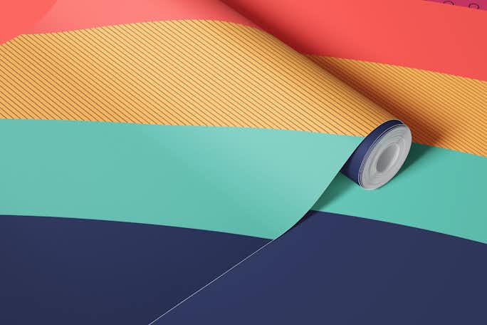 Vintage Rainbowwallpaper roll