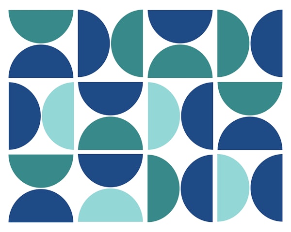 Geometric Abstract Blue