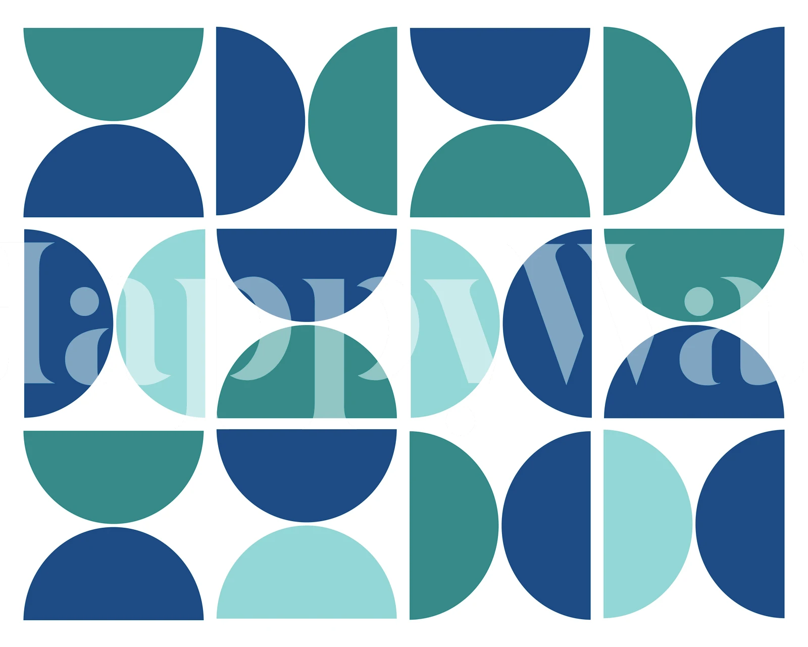 Geometric shapes in blue and teal colors wallpaper