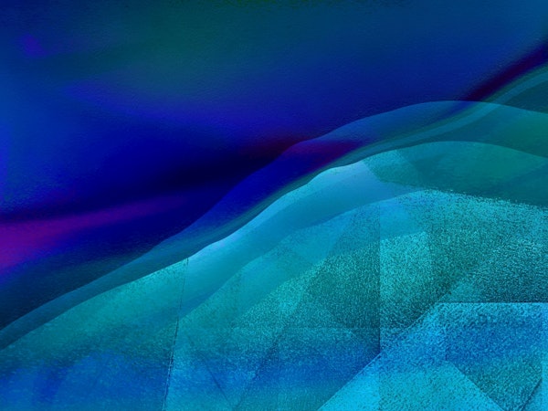Moonlight Ocean Waves Abstract