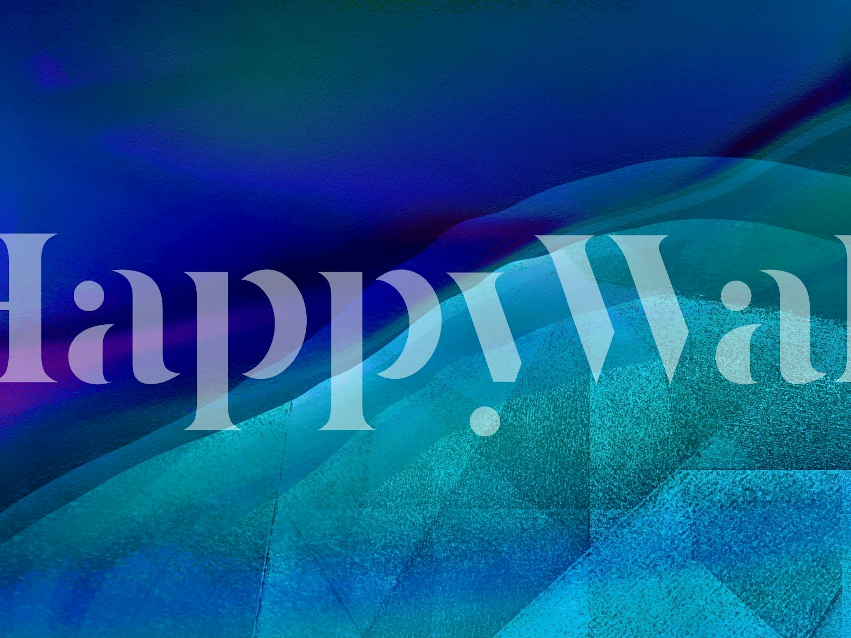 Moonlight Ocean Waves Abstract tapet i et rum