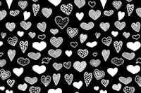 Heart Doodles Black and White wallpaper