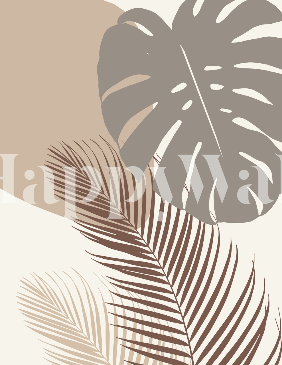 Carta da parati Minimal Monstera Palm in una stanza