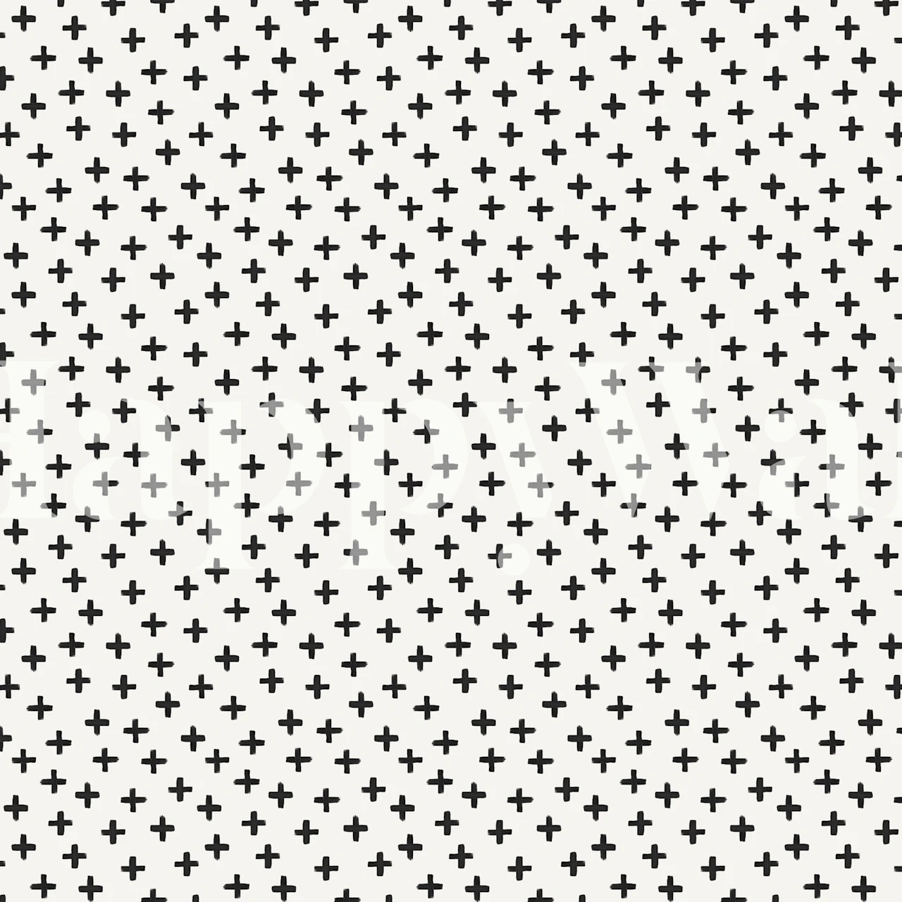 Monochroom kruispatroon muurschildering