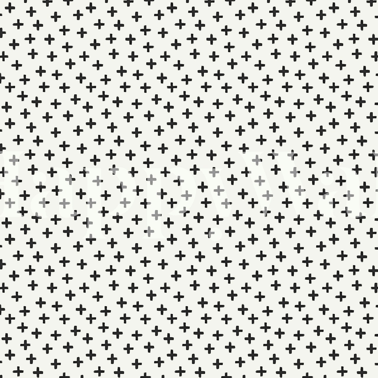 Monochrome cross pattern wall mural