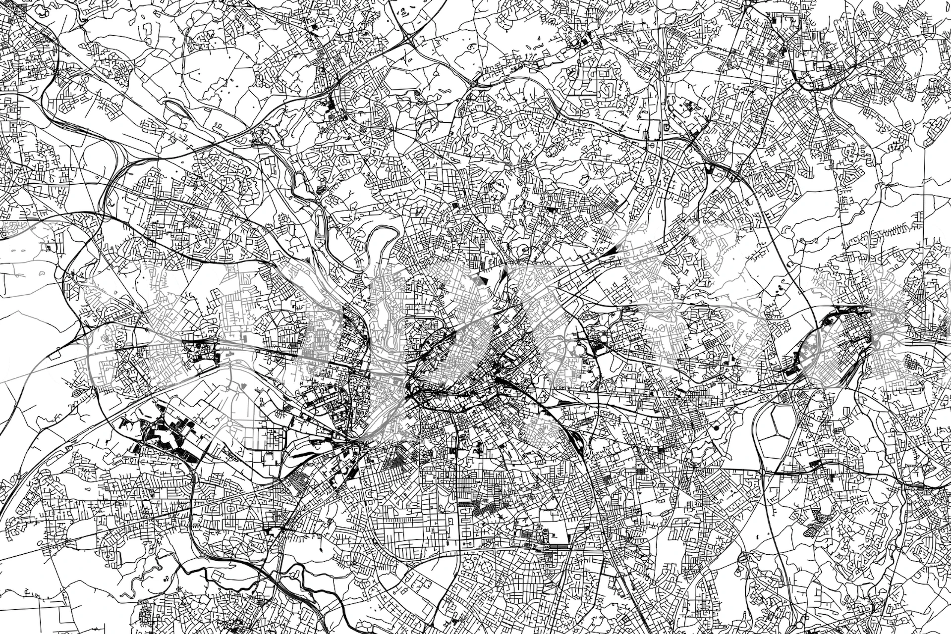 Mural haute définition Manchester Map