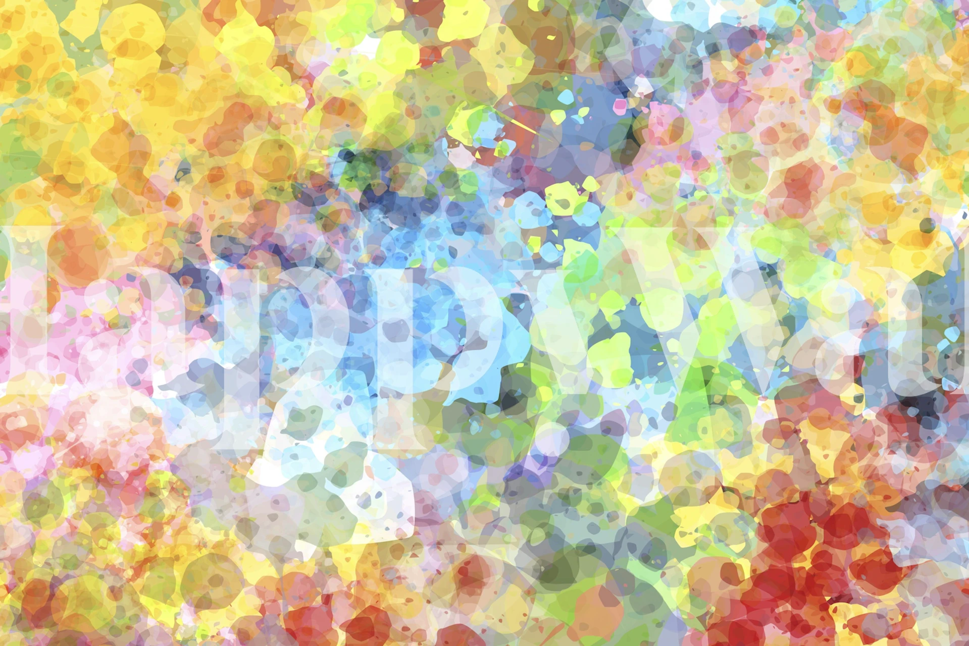 Abstract wall mural with a blend of spring-inspired pastel colors representing renewal and creativity