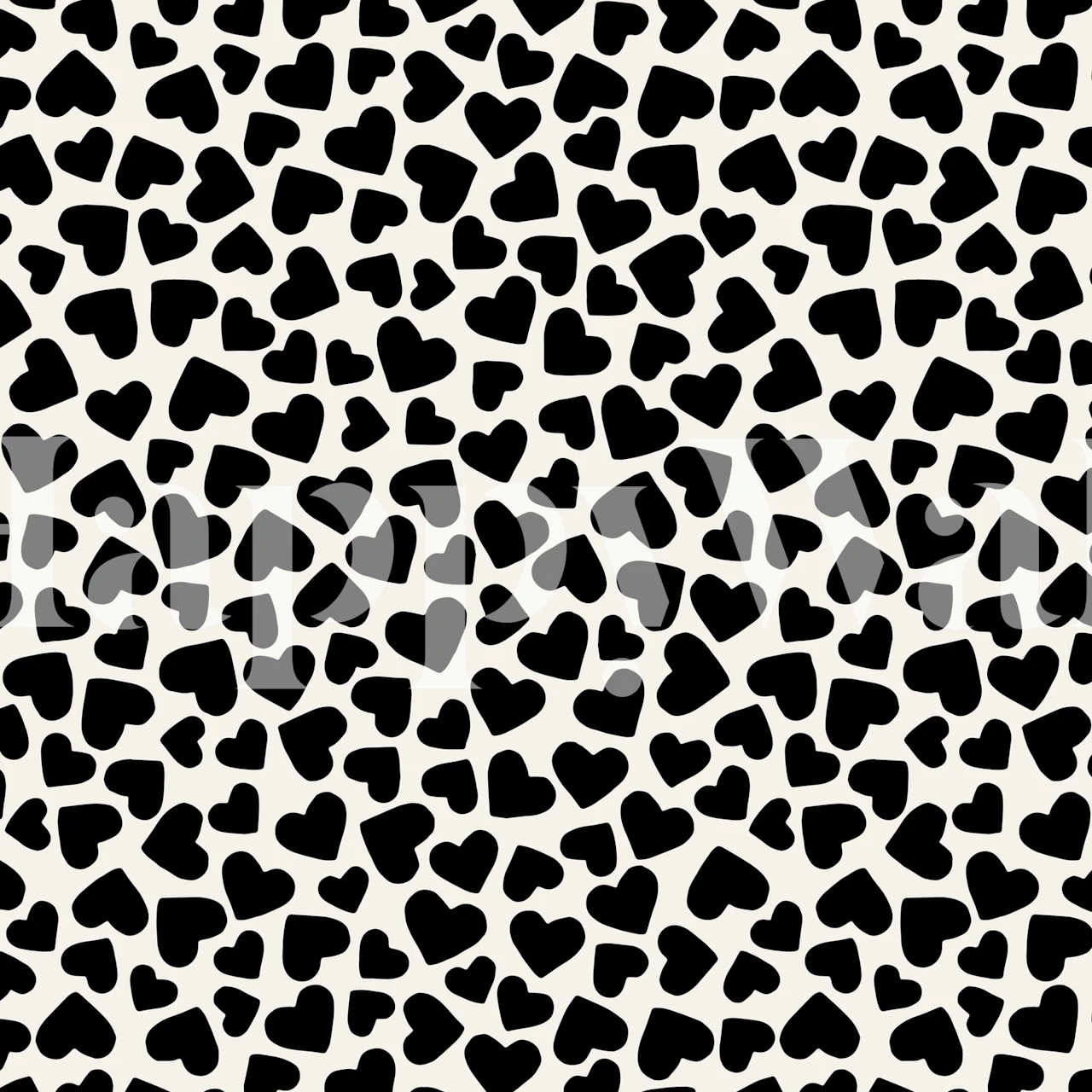 Hearts Black And White Tapet I Et Rom