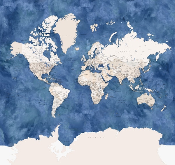 World map Antarctica Sabeen