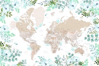 Detailed world map Leanne ταπετσαρία