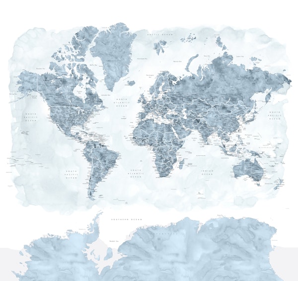 World map Jacq Antarctica
