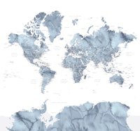 World map Lazer Antarctica tapetit