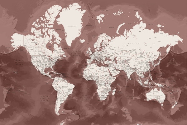Detailed world map Hikmat