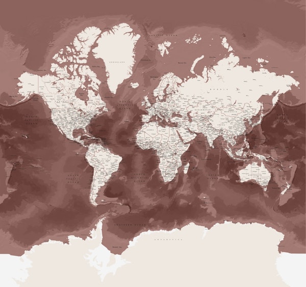 World map Hikmat Antarctica