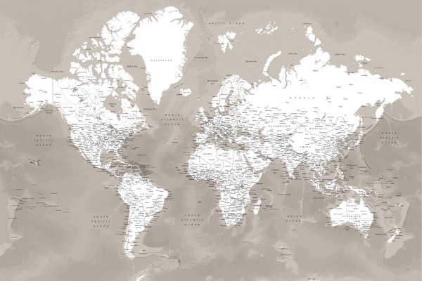 Detailed world map Orien