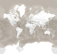 World map Orien Antarctica behang