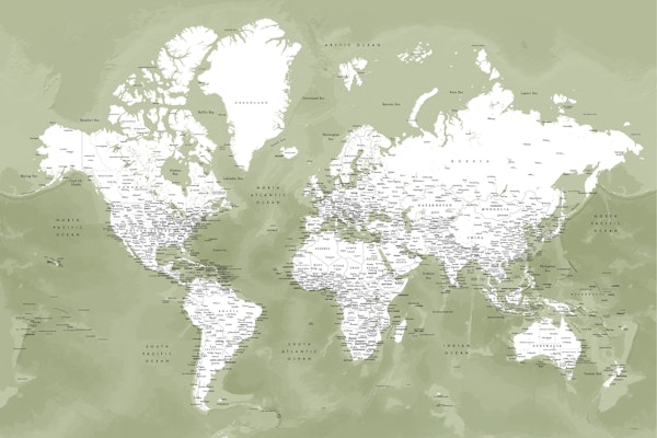 Detailed world map Pacheco