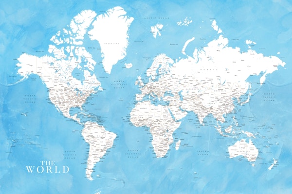 Detailed world map Naolin