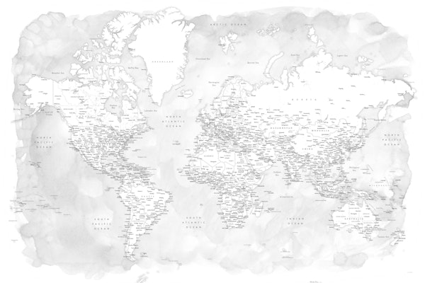 Detailed world map Xandi