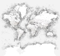 World map Louiss Antarctica tapete