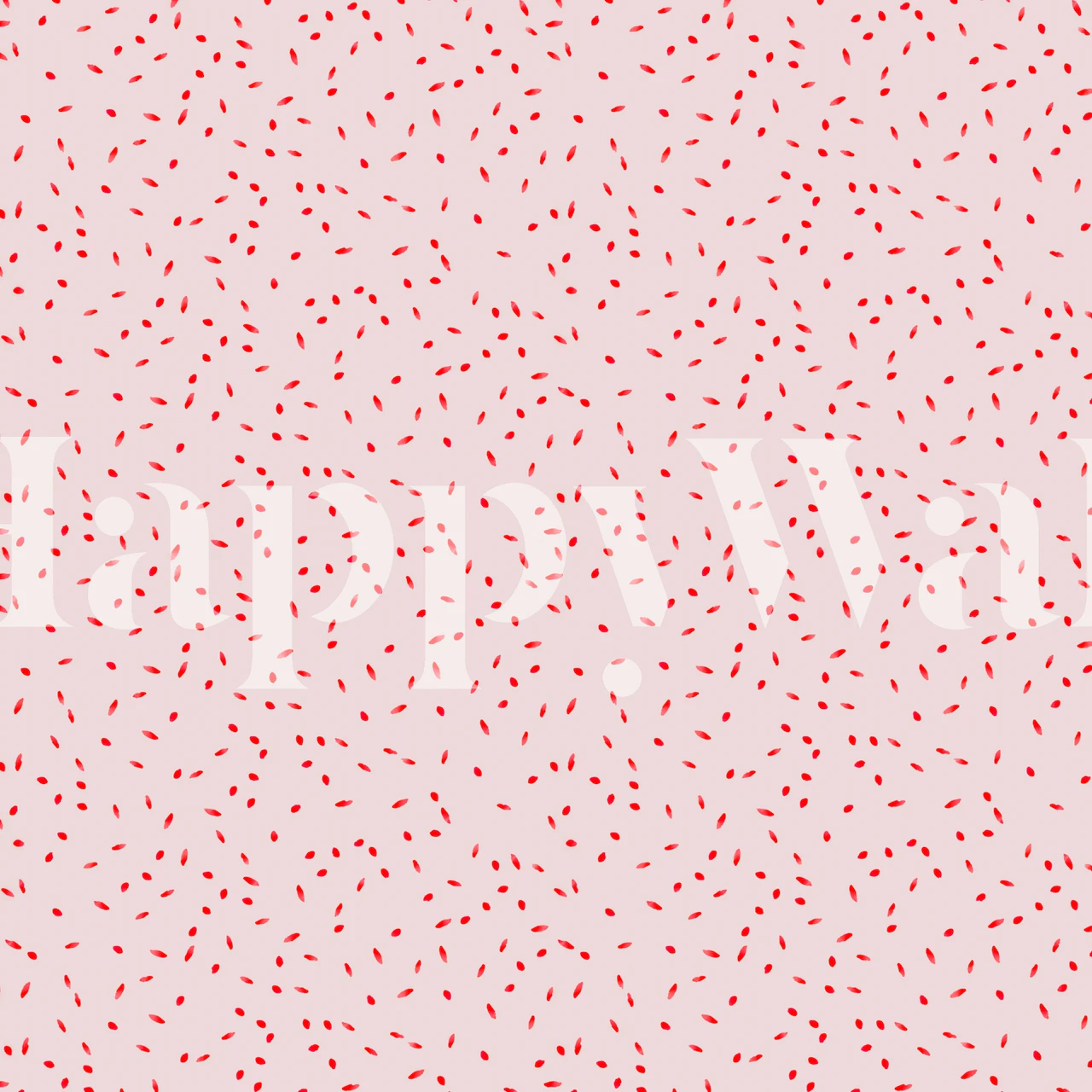 Red sprinkles wallpaper in a room setting