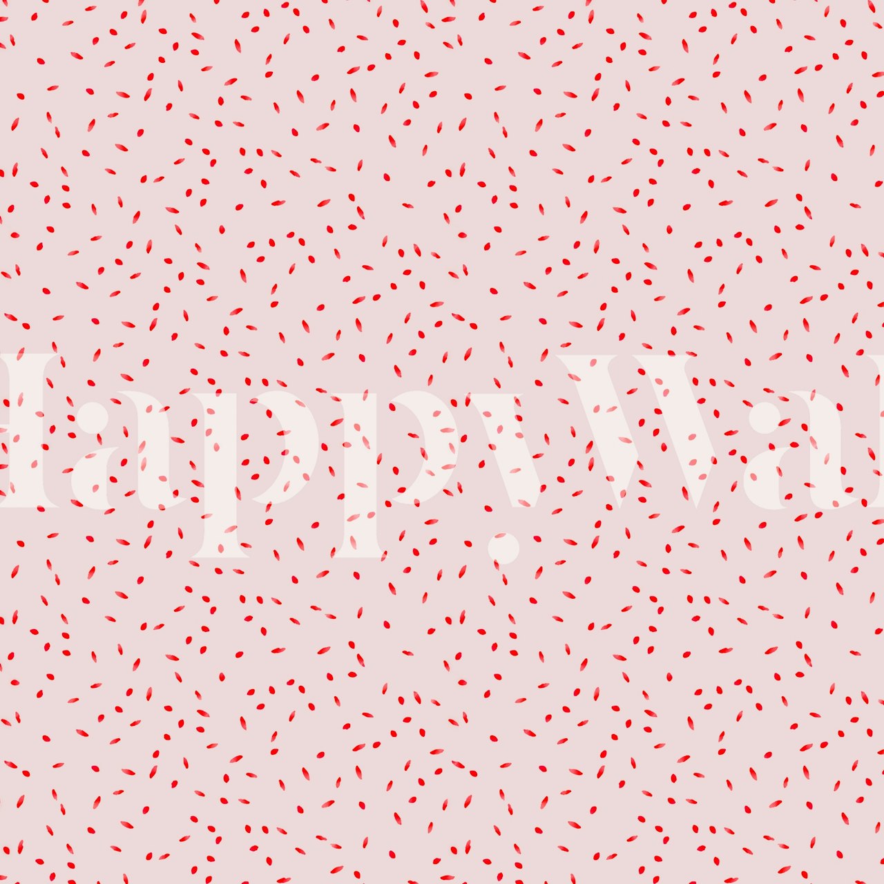 Red sprinkles wallpaper in a room setting