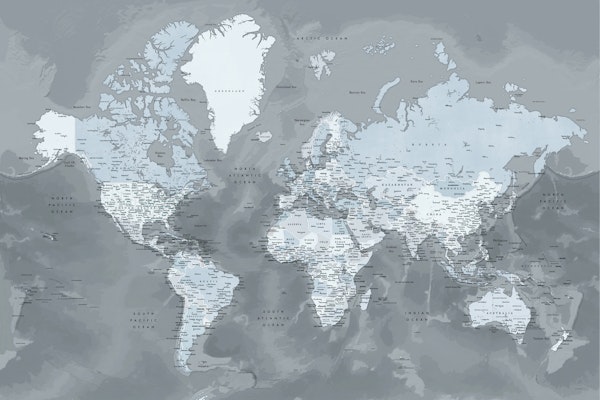 Detailed world map Zanders